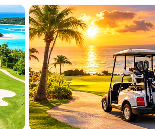 沖縄のゴルフ場の風景