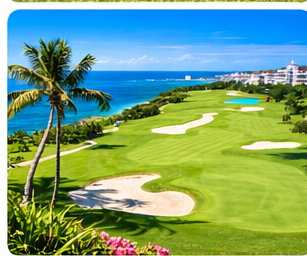 沖縄のゴルフ場の風景