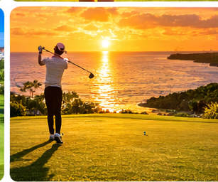 沖縄のゴルフ場の風景